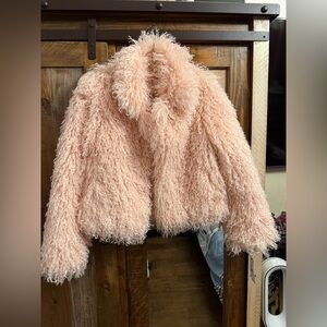Faux Fur Women's Pink Fuzzy Jacket BNWT